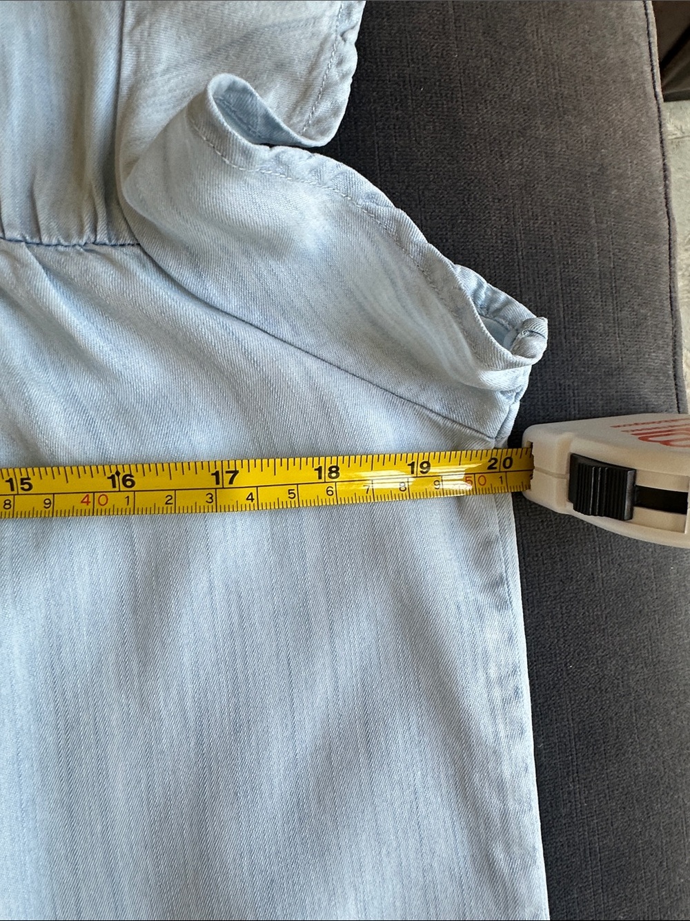 Rails Light Blue Ruffle Collar Button-Up Top - Picture 8 of 13